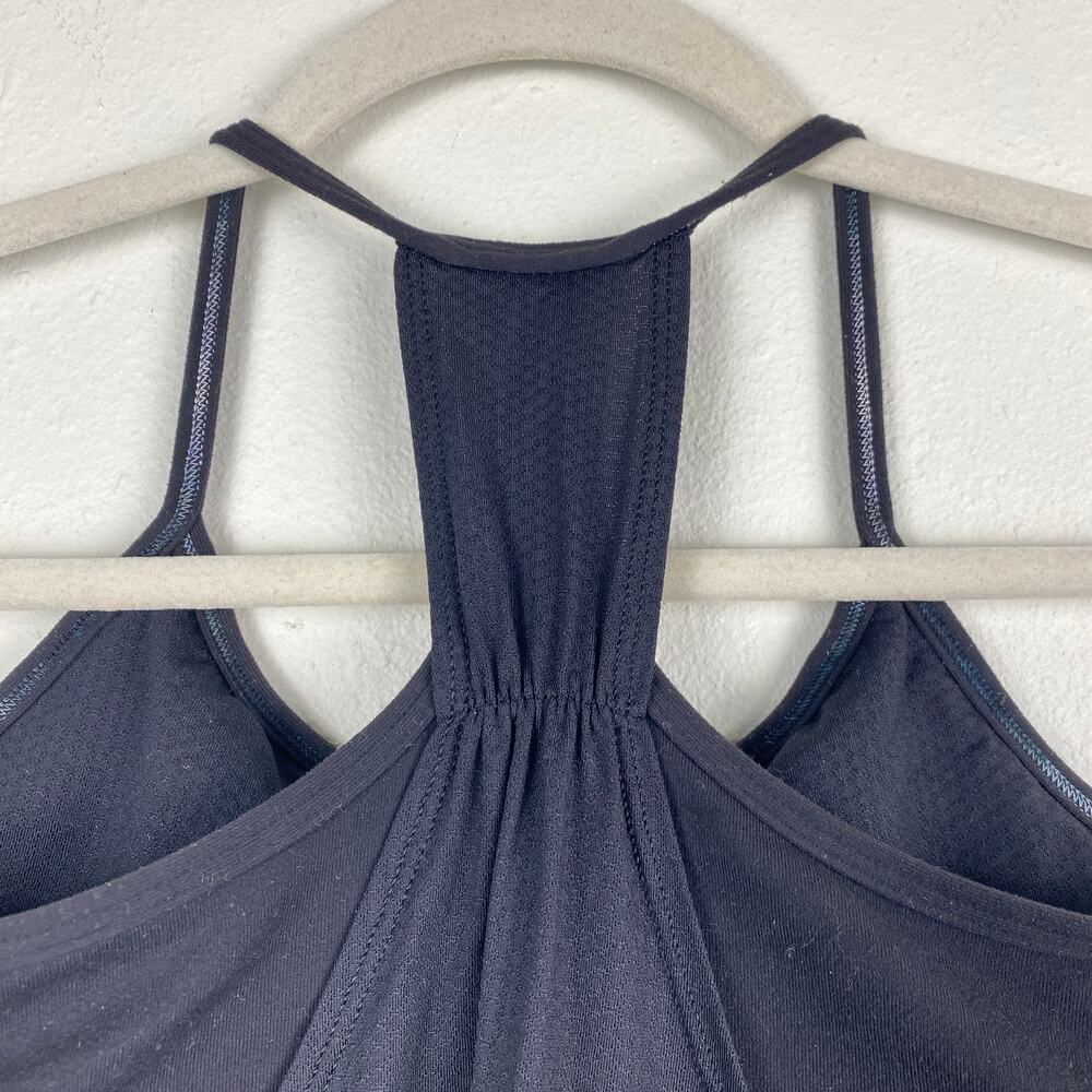 Lululemon No Limits Tank Top Black Racerback Sports Bra Attached Womens Sz 8 - Picture 5 of 9